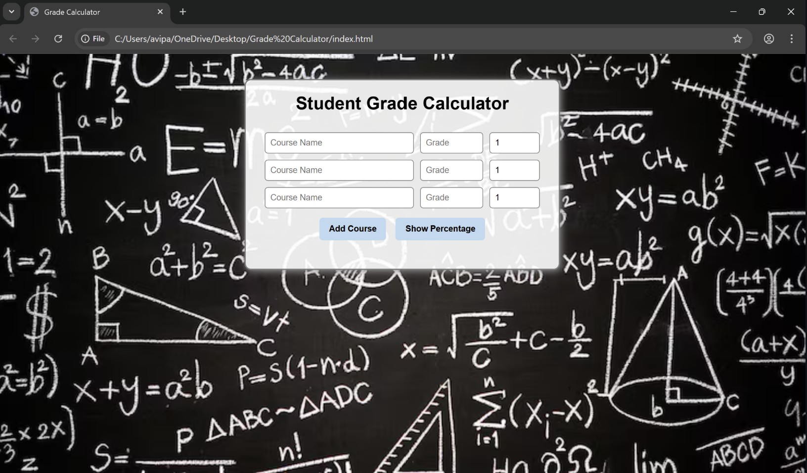 Grade calculator website